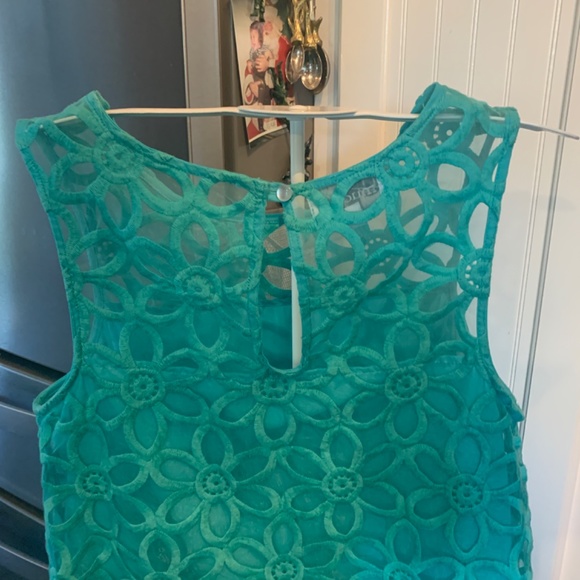 Mud pie floral lace overlay‎ lined sumner dress. Worn once - Picture 4 of 6